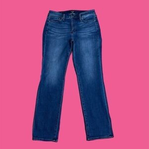 NYDJ Women’s Sheri Slim Mid-Rise Straight Leg Jeans Blue Sz 6